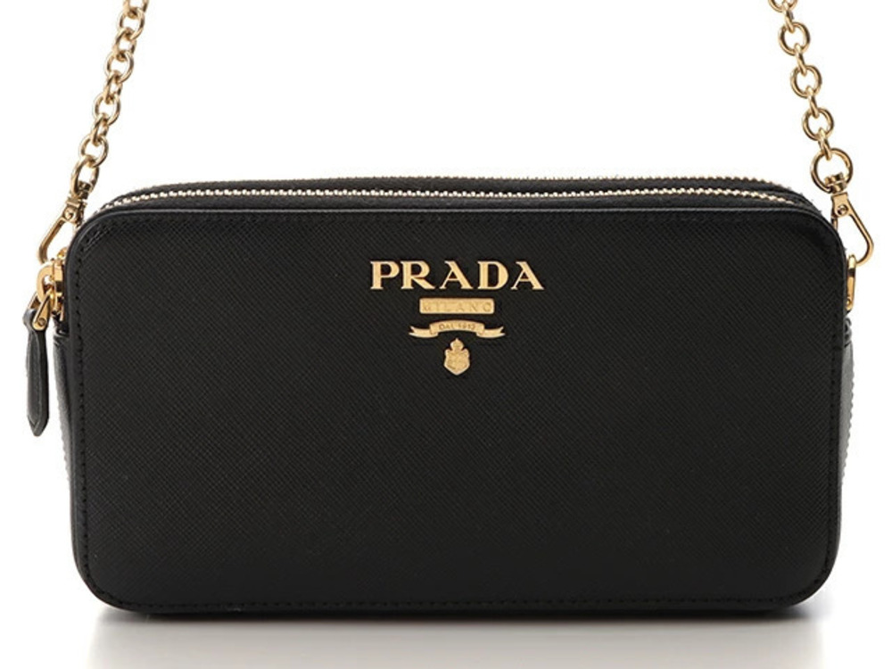 Prada bag Chain wallet Black